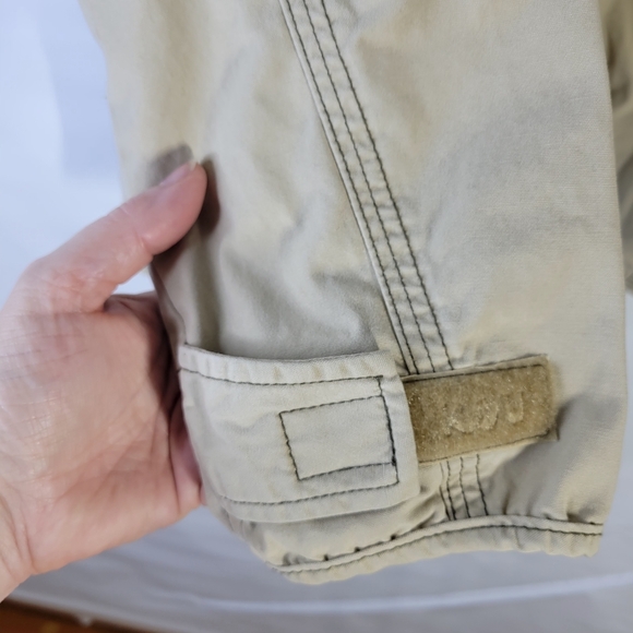 Mens Kavu Jacket Khaki 1/2 Zip Side Zippers Size Large Cotton - Picture 4 of 12
